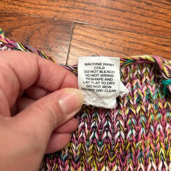 For The Republic Multicolor Rainbow V-Neck Sweater - Picture 9 of 9